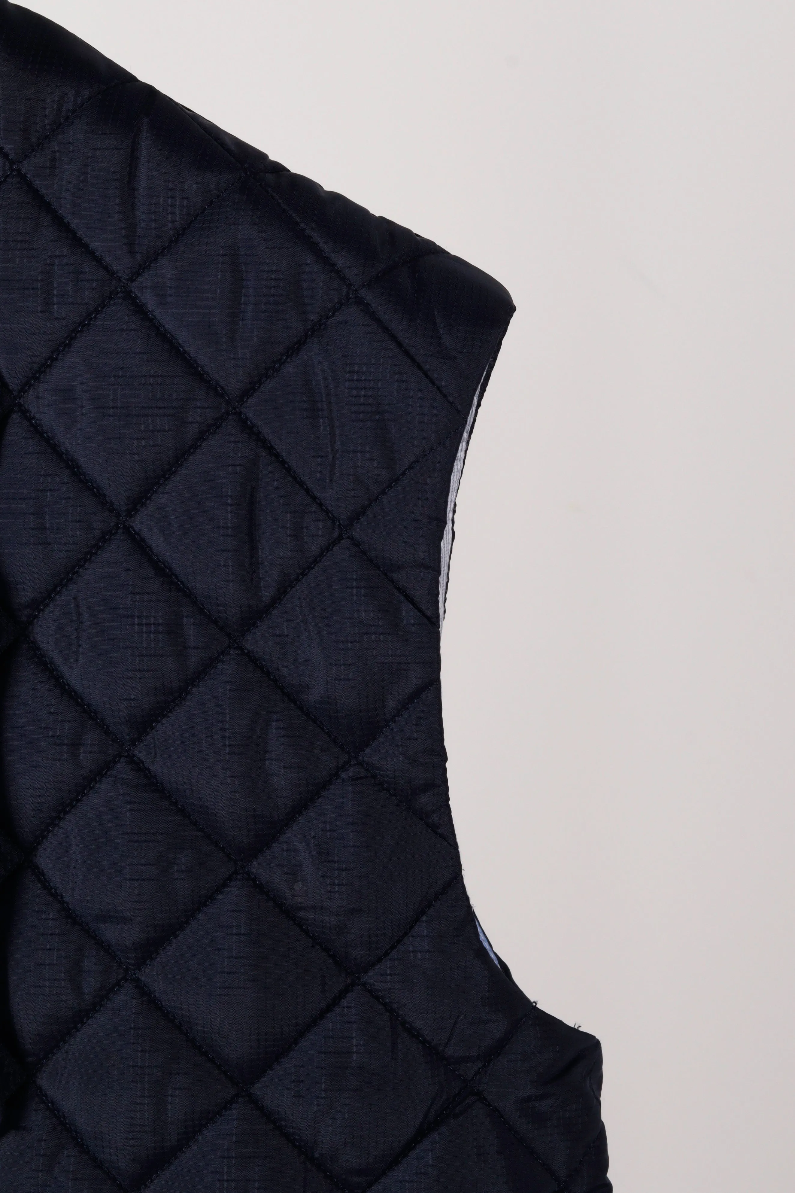 Ganni FW23 'Belted Quilted Recycled Ripstop' Vest Navy (2023)
