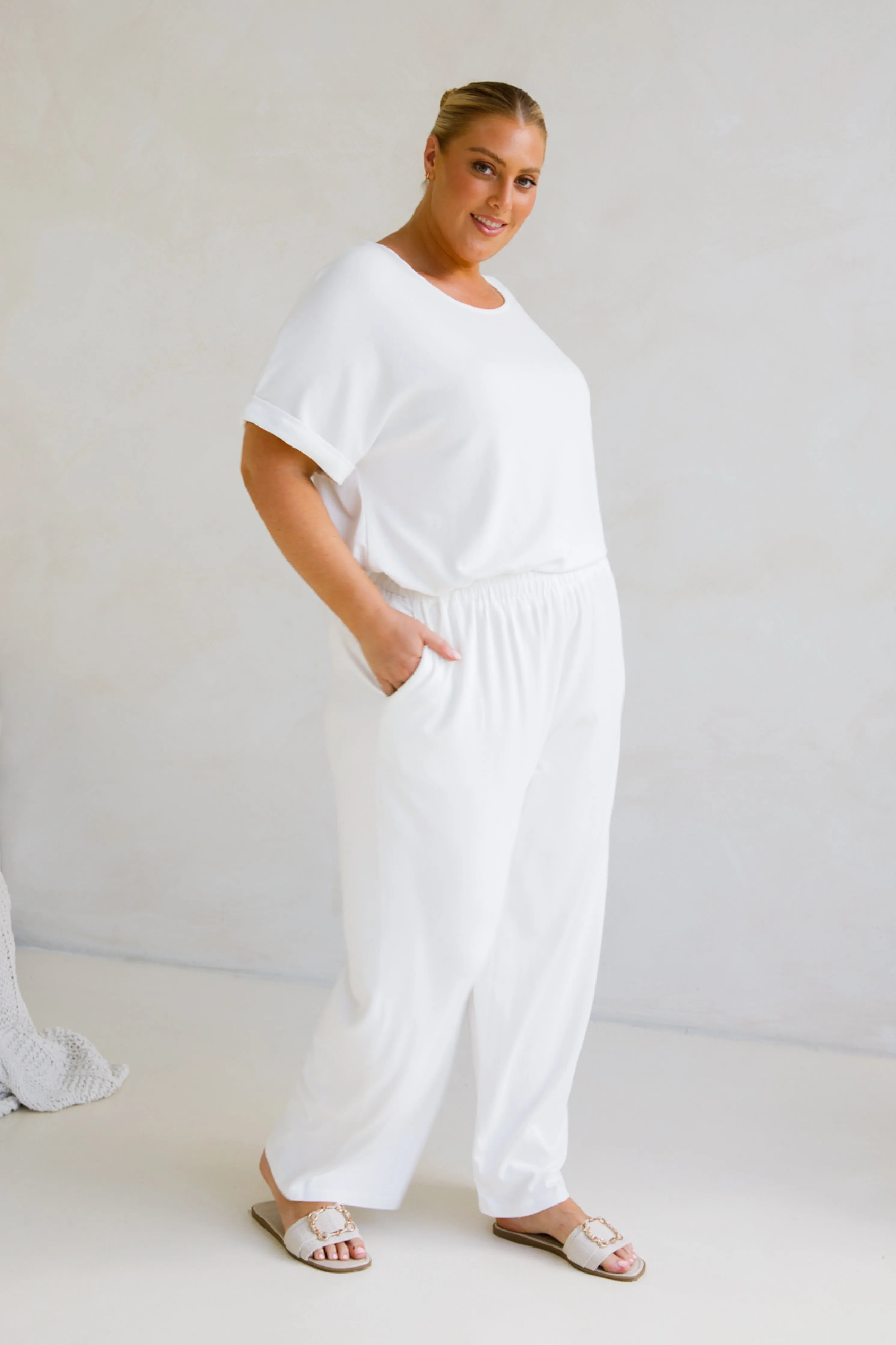 Gigi Lounge Pant | White