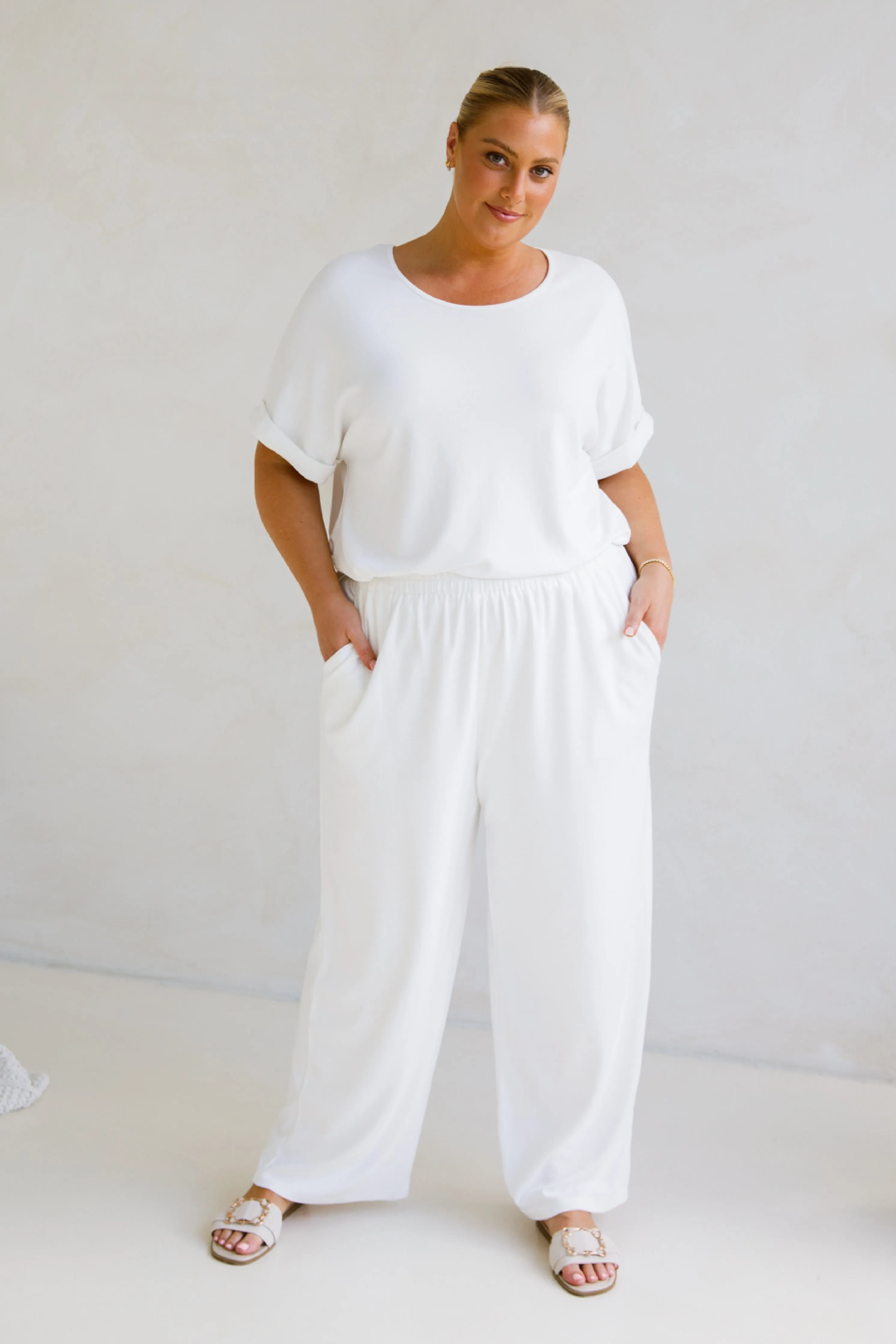 Gigi Lounge Pant | White