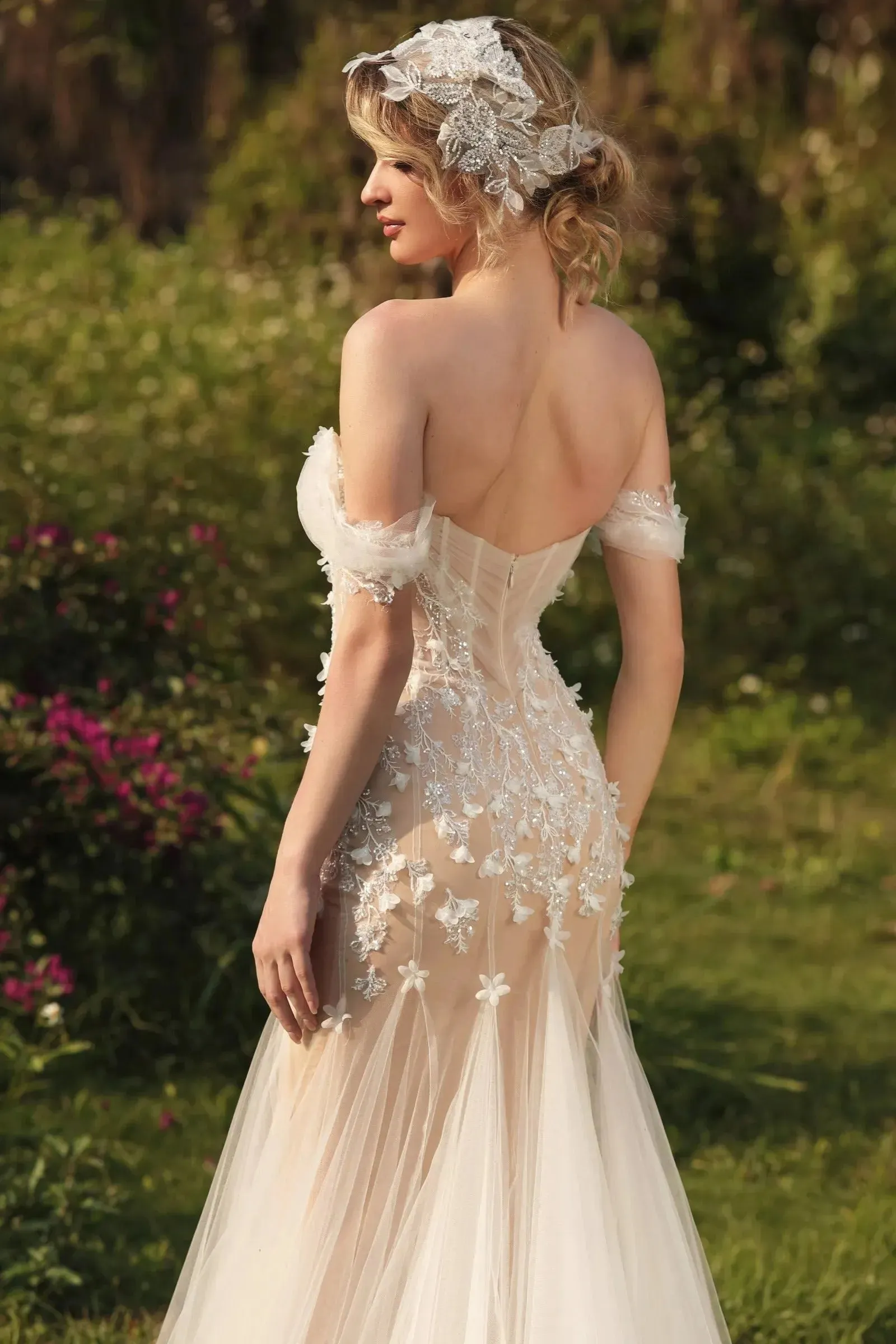 Gorgeous Wedding Dresses Elegant Bridal Gown Pretty Luxury Sheath Mermaid Lace Appliques Off The Shoulder Vestidos De Novia