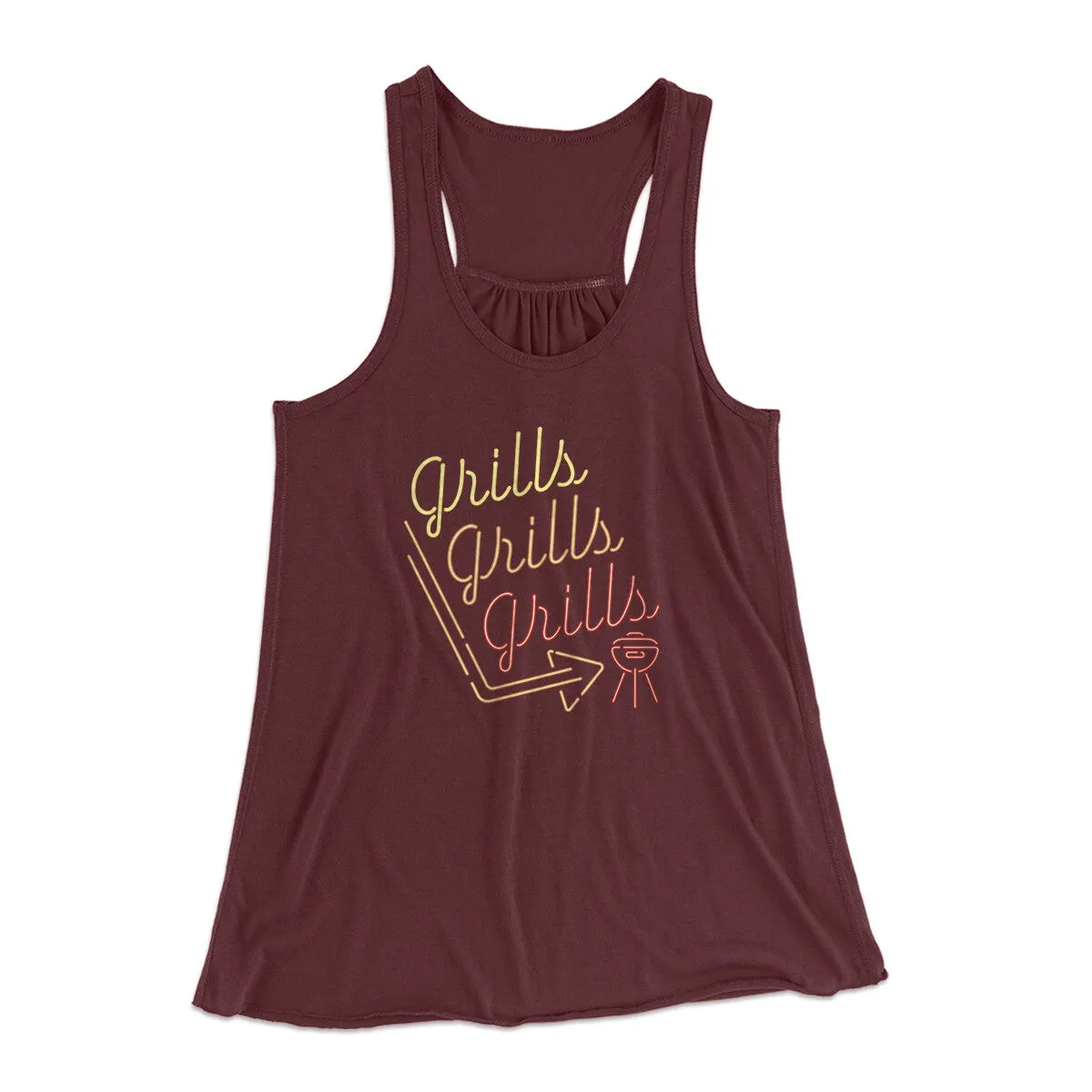 Grills Grills Grills Women's Flowey Racerback Tank Top