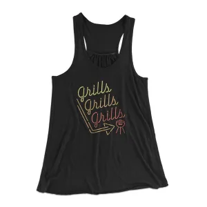 Grills Grills Grills Women's Flowey Racerback Tank Top
