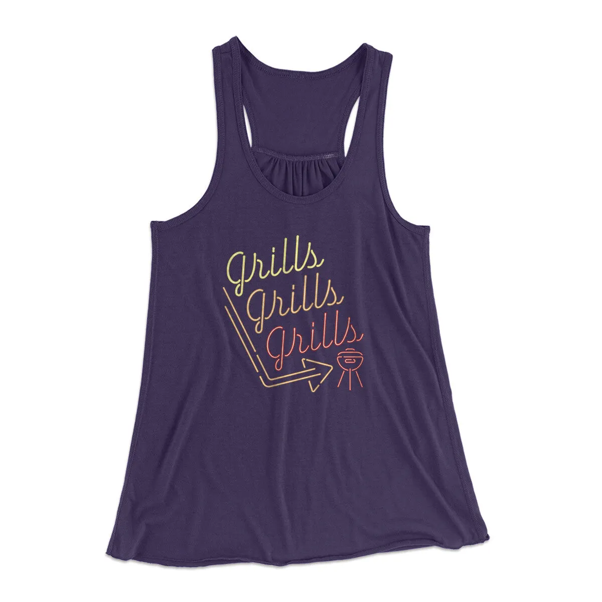 Grills Grills Grills Women's Flowey Racerback Tank Top