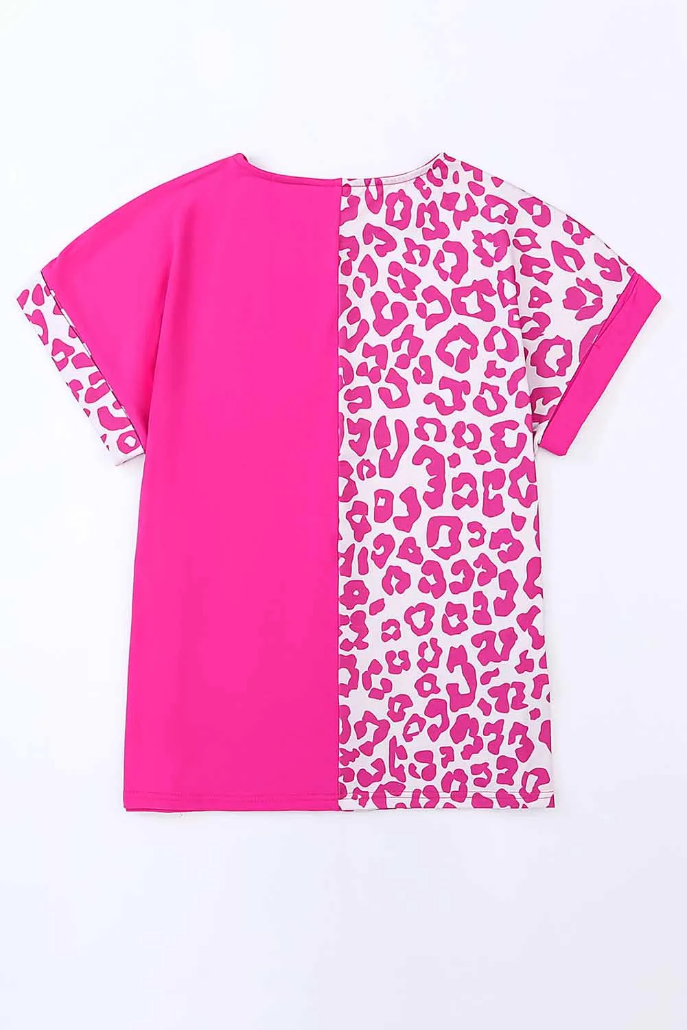 Half Leopard Patchwork Top