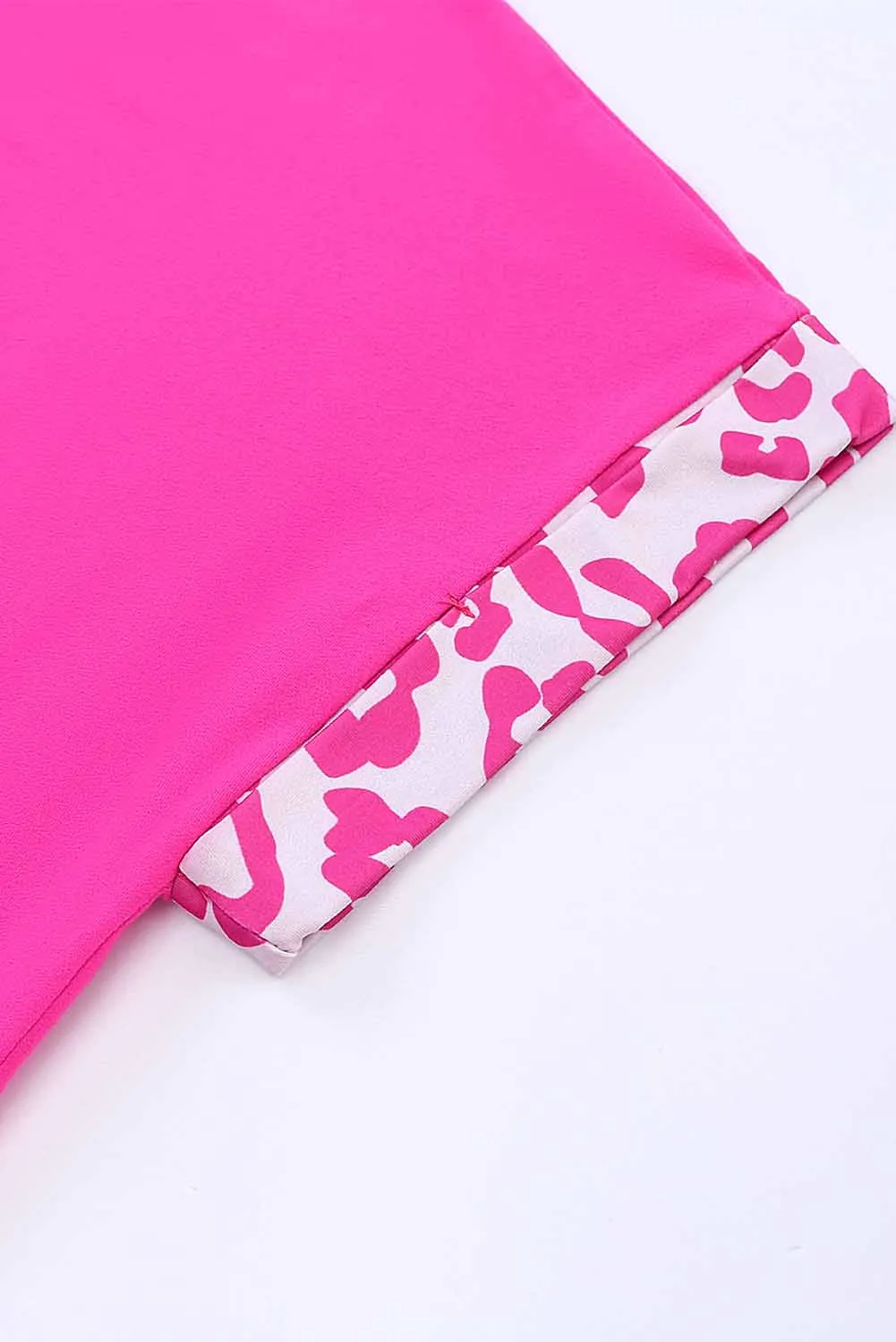 Half Leopard Patchwork Top