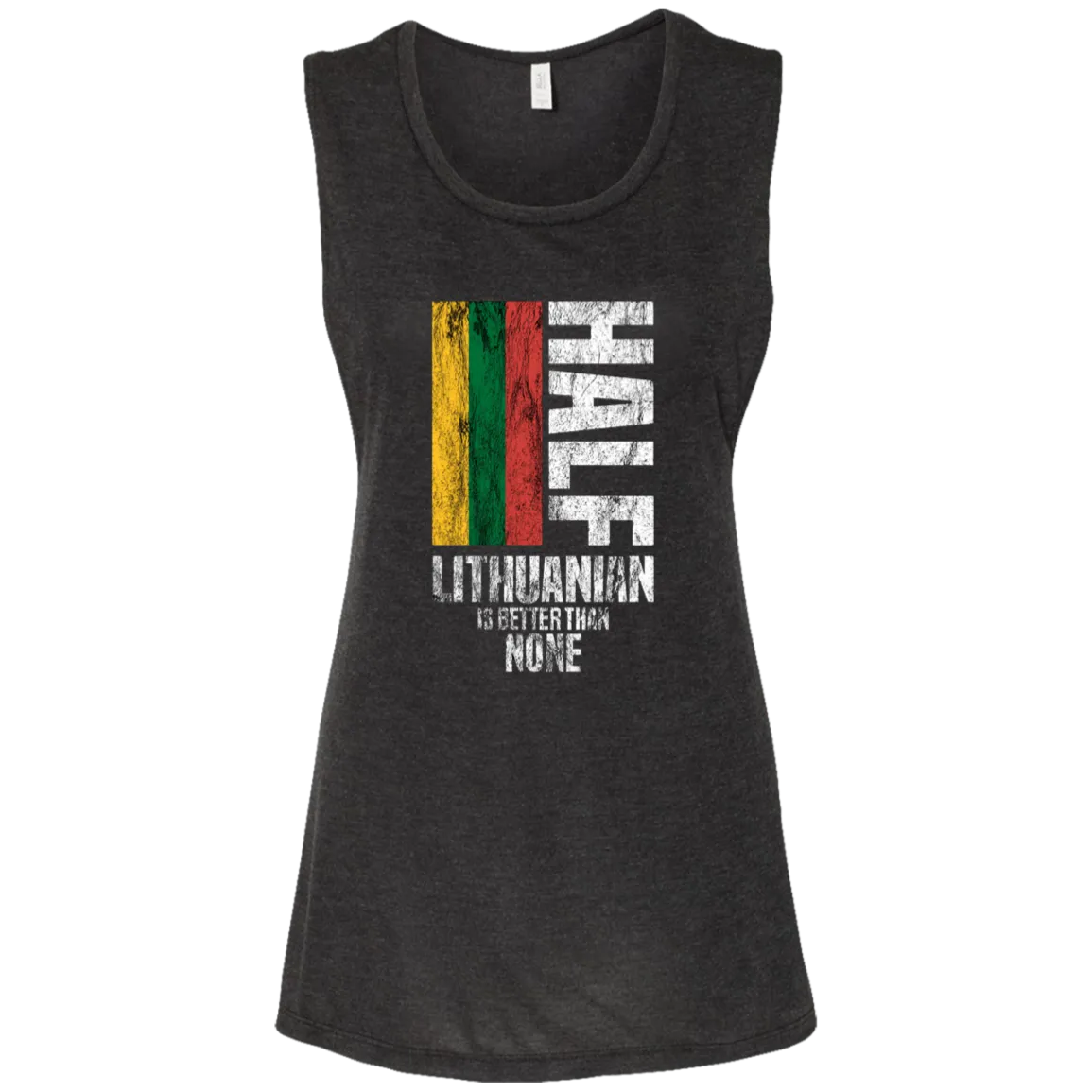 Half Lithuanian - Women's Bella Canvas Flowy Muscle Tank
