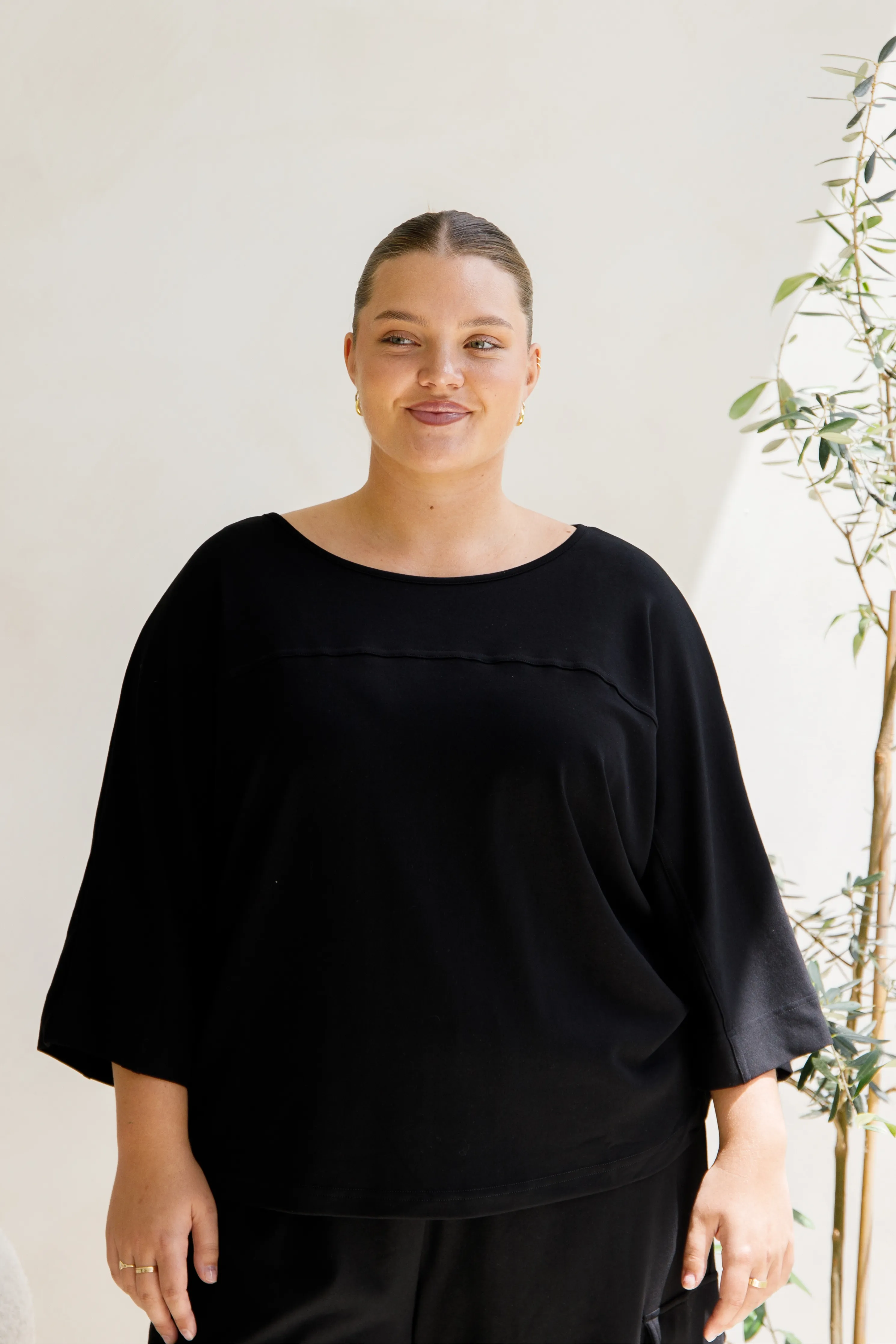Hazel Lounge Top | Black