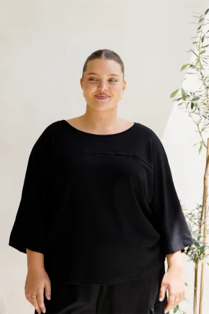 Hazel Lounge Top | Black