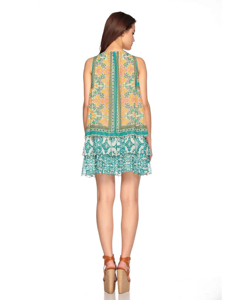 Hemant and Nandita Vintage Tile Short Dress