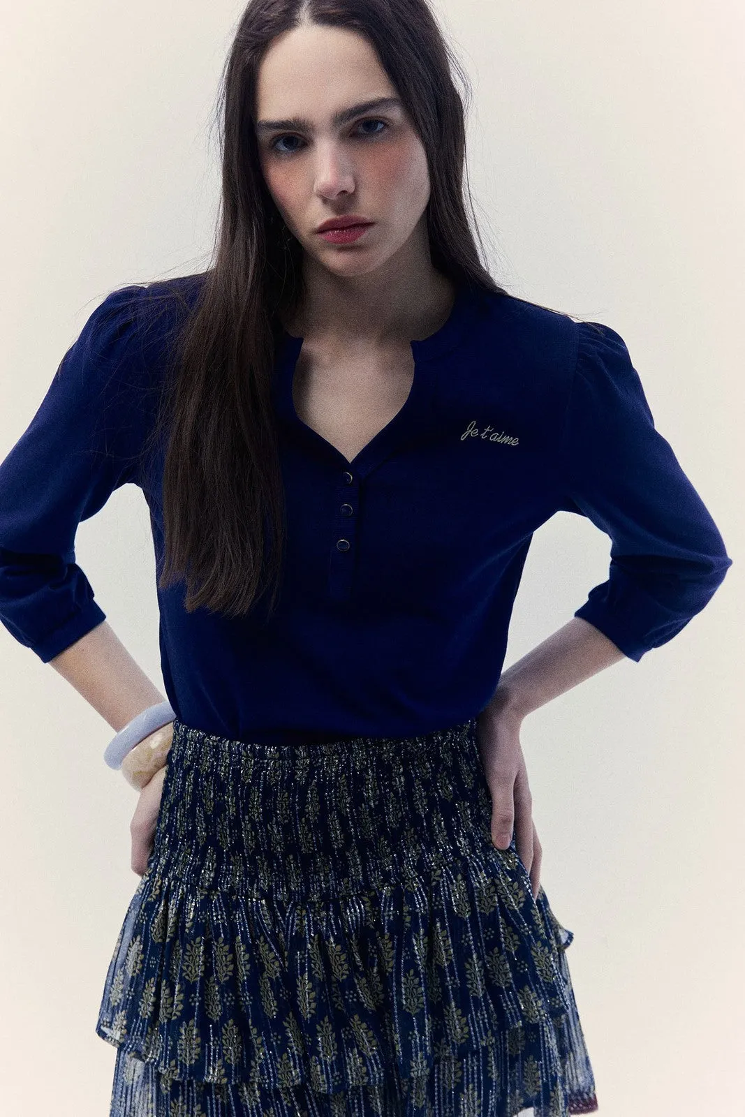 Henley shirt - Navy