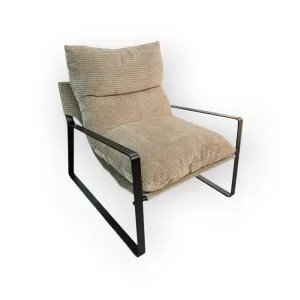 Home Beige Metal Arms Madrid Chair