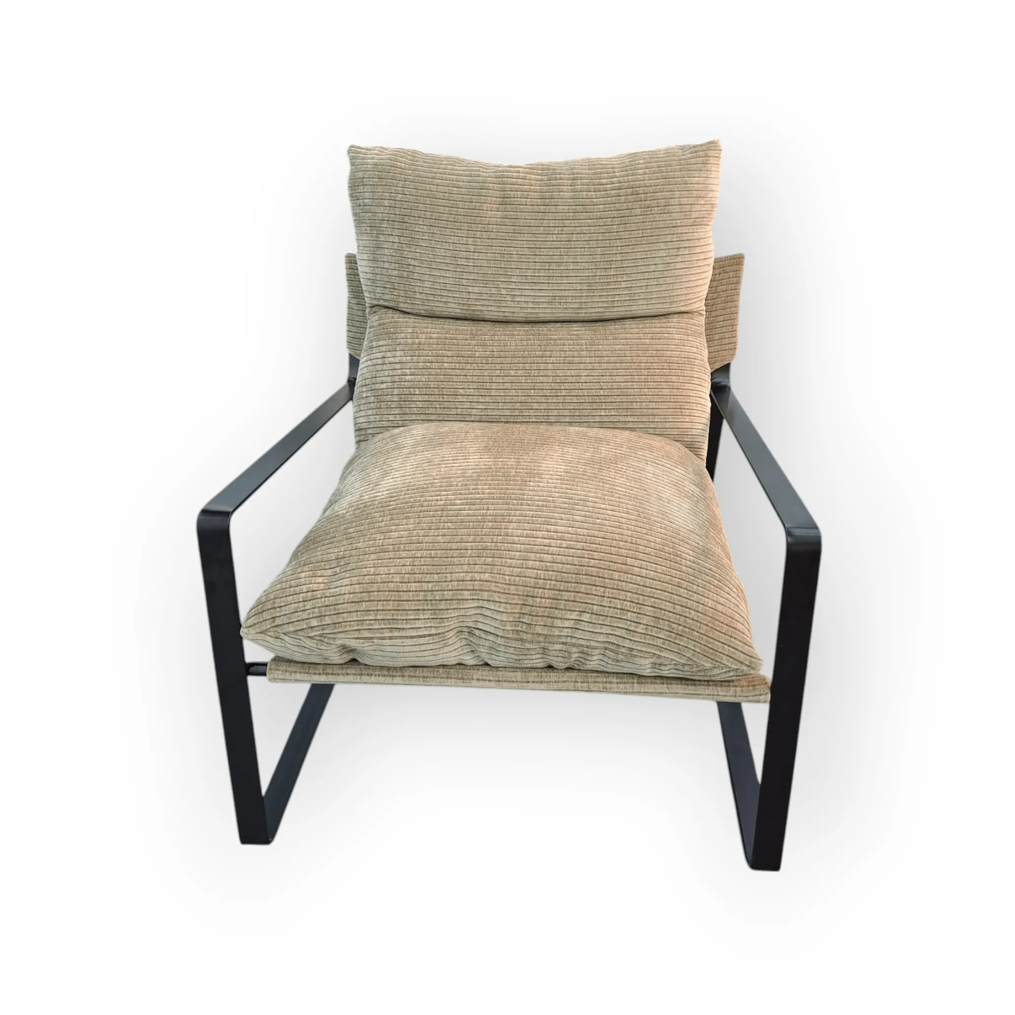 Home Beige Metal Arms Madrid Chair