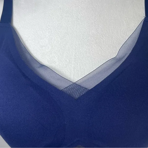 HoneyLove Crossover Wire-Free Adjustable Bra Navy Blue Size XL