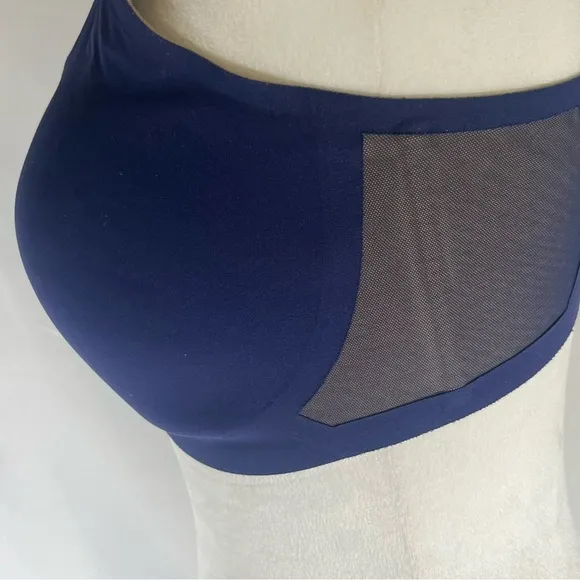 HoneyLove Crossover Wire-Free Adjustable Bra Navy Blue Size XL