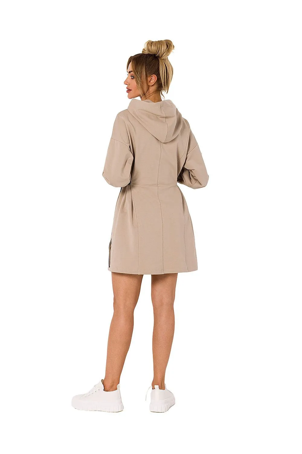 Hooded Mini Dress with Long Sleeves