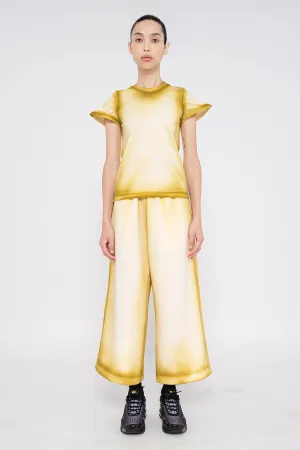 INVERTED IVORY GLOW SLIT LOUNGEPANTS