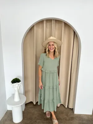 Isla Midi Dress -Sage