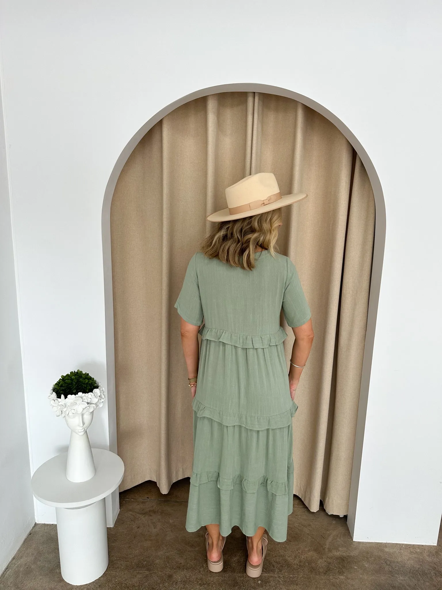Isla Midi Dress -Sage