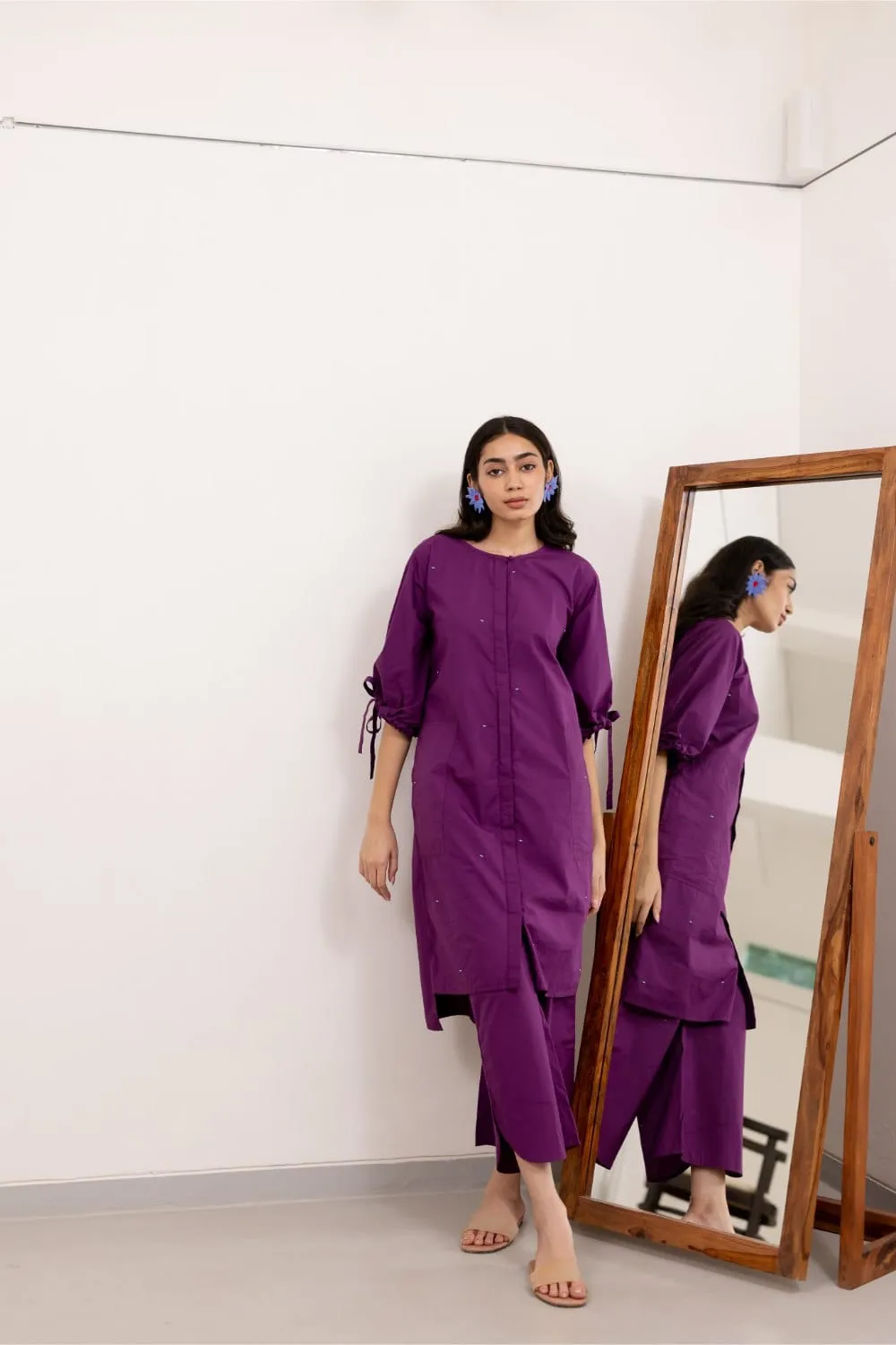 Jaamun Button-Down Tunic Set