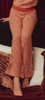 JACQUARD KNIT LOUNGE FLARE PANT