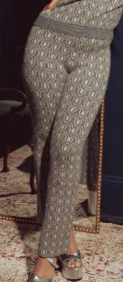JACQUARD KNIT LOUNGE FLARE PANT
