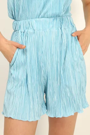 Jade Plisse Shorts