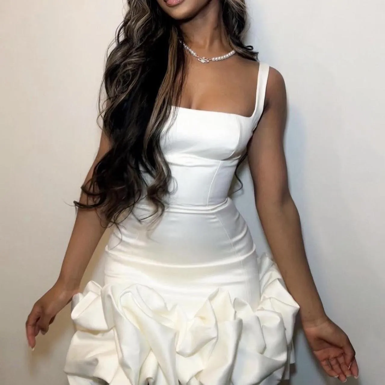 JazzHer Sexy Sheath Straps Short Ivory Ruffles Homecoming Dresses st Birthday Outfits (PRE-ORDER)