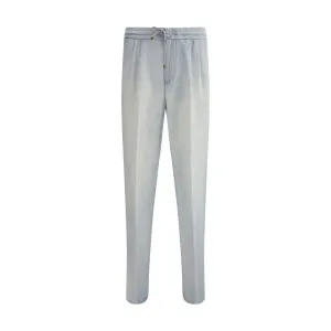 Jeans with drawstring waistband