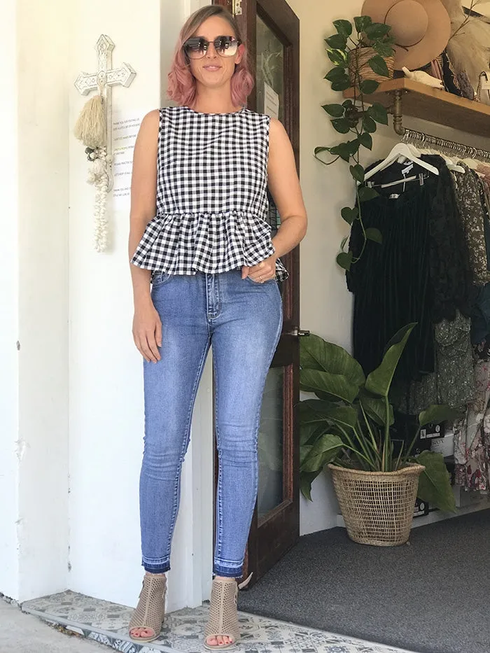 Jesmina Gingaham Top