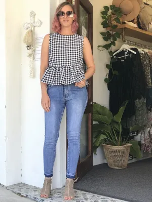 Jesmina Gingaham Top