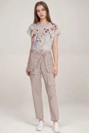 Johnny Was Pete & Greta Tyla Belted Cargo Pants Boho Chic P67022 NEW *