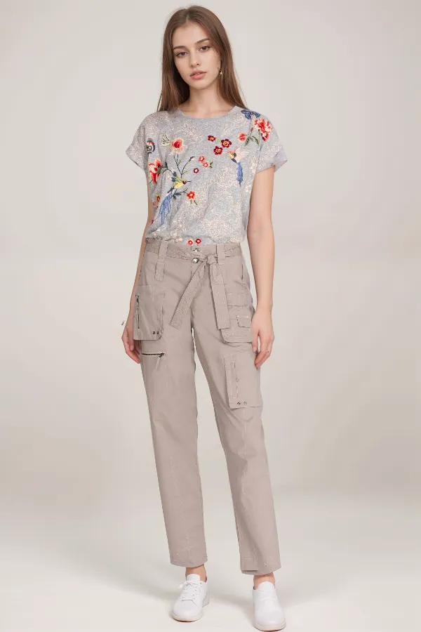 Johnny Was Pete & Greta Tyla Belted Cargo Pants Boho Chic P67022 NEW