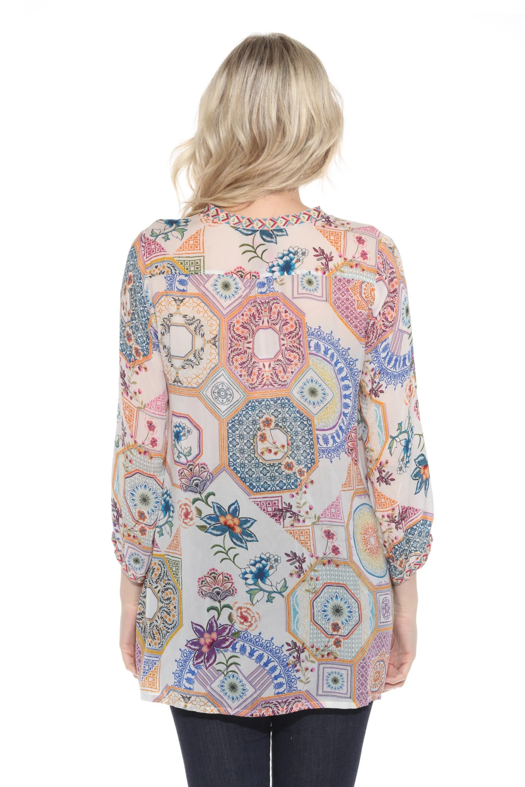 Johnny Was Waterloo Wheel Leena Tunic Top C29424A