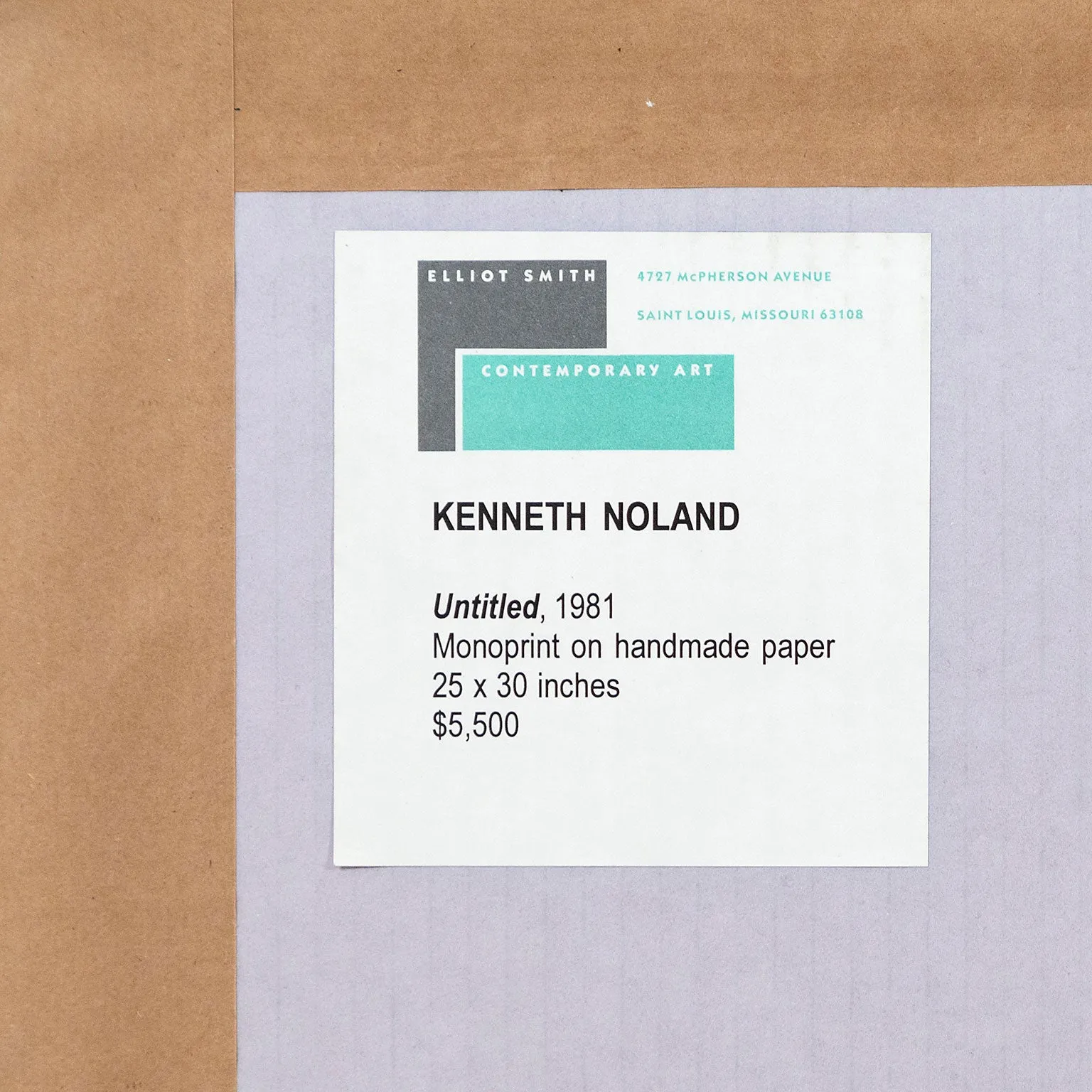 KENNETH NOLAND "BANDS" MONOPRINT, 1981