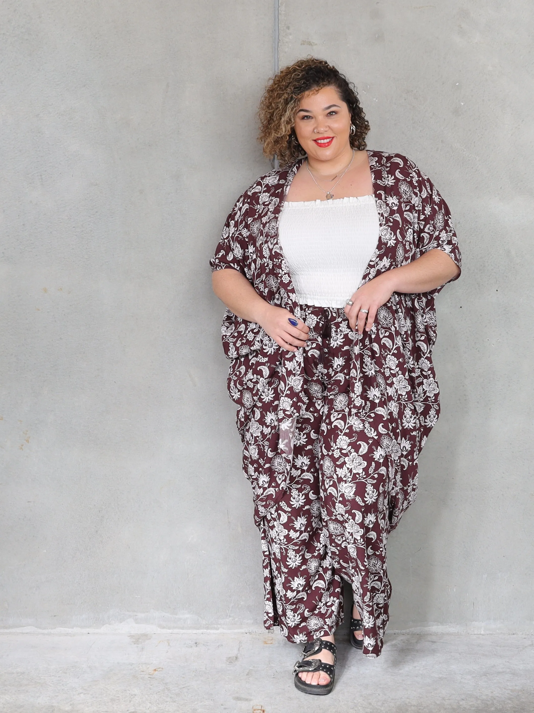 Kindred Kimono - Chocolate Shalimar