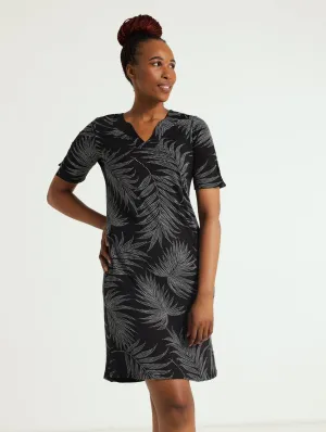Knit Shift Dress - Black