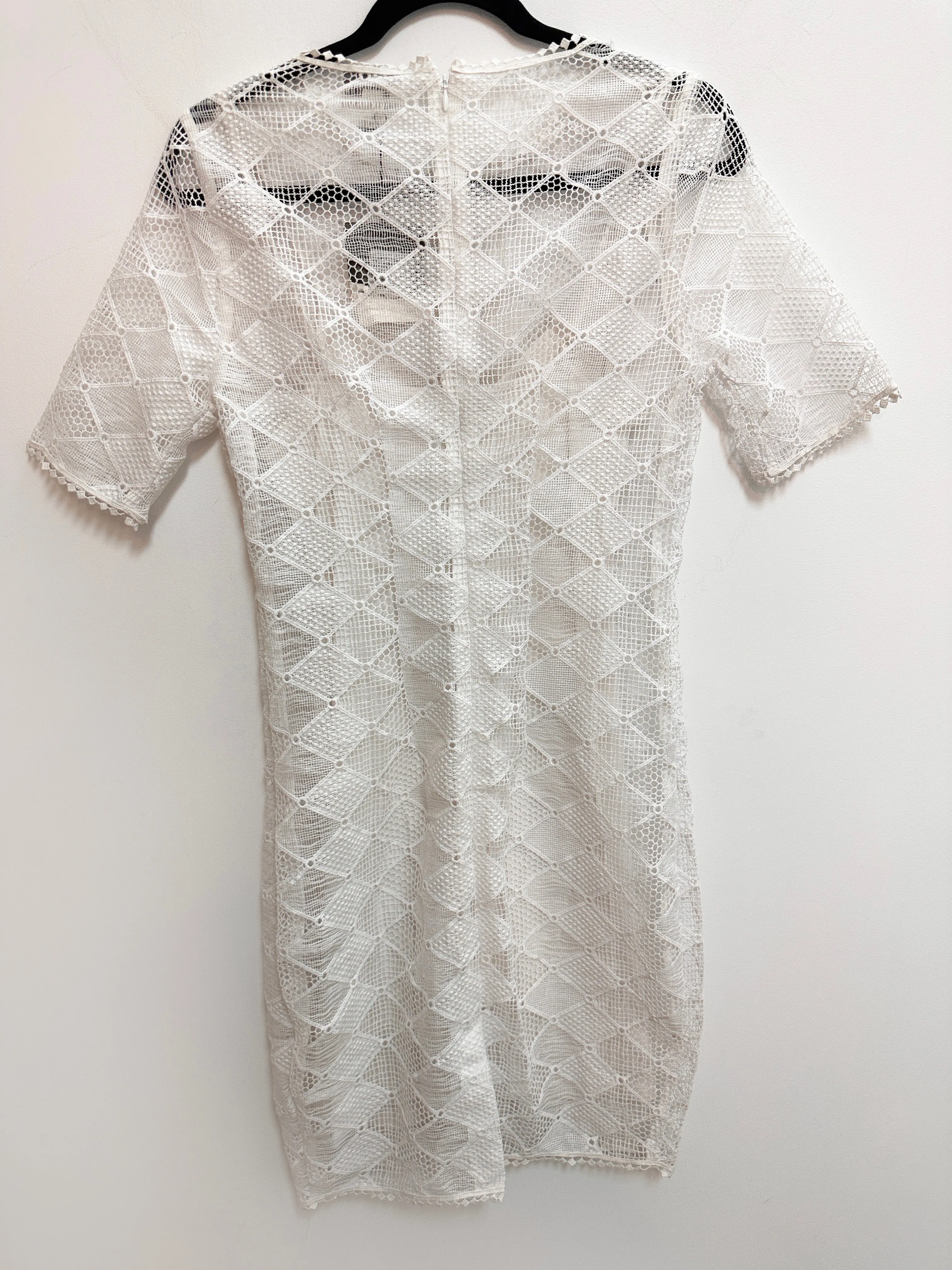 Lace Shift Dress in White
