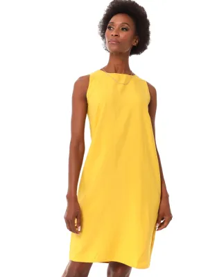 Ladies Shift Dress - Gold Yellow