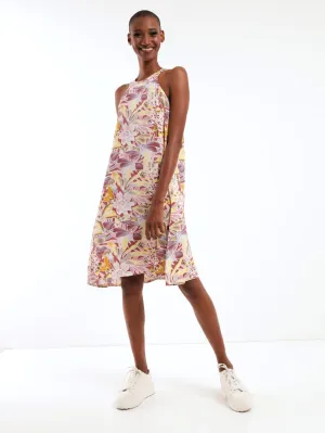 Ladies Sleeveless Halter Shift Dress