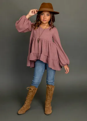 Laila Henley Top in Mauve