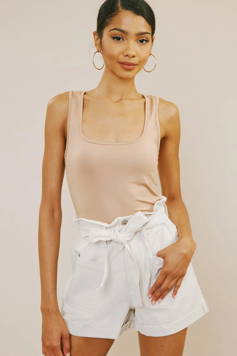 Laquell Ultra High Rise Belted Paperbag Shorts