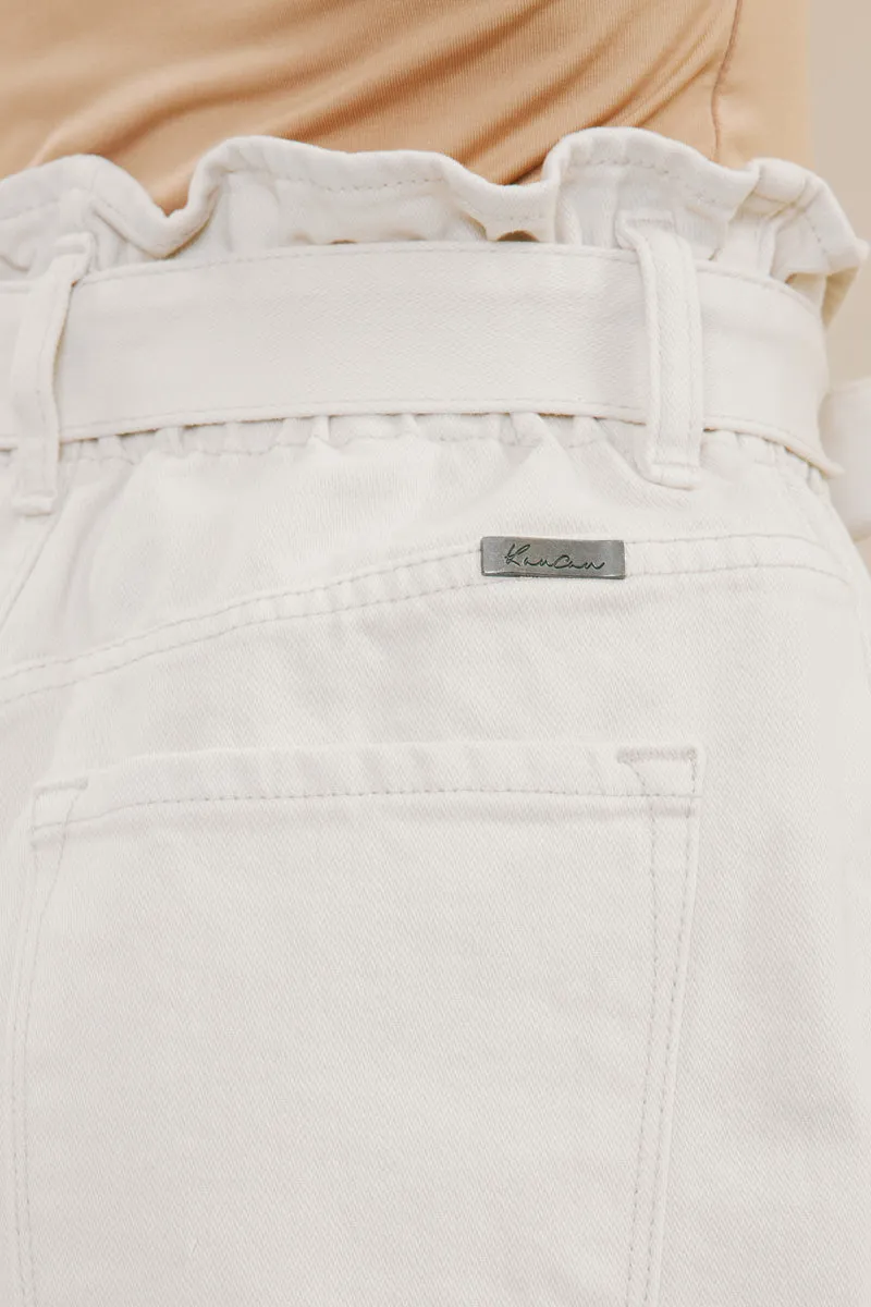 Laquell Ultra High Rise Belted Paperbag Shorts