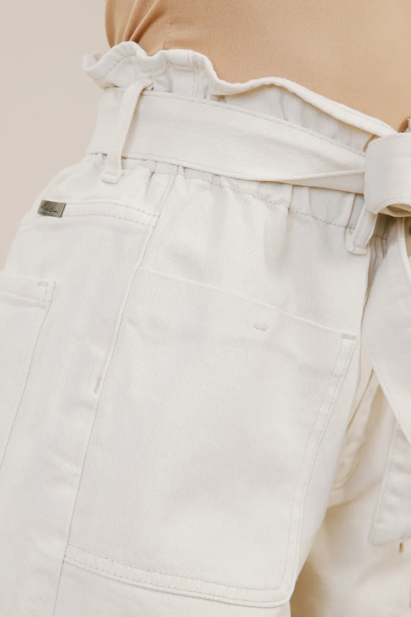 Laquell Ultra High Rise Belted Paperbag Shorts