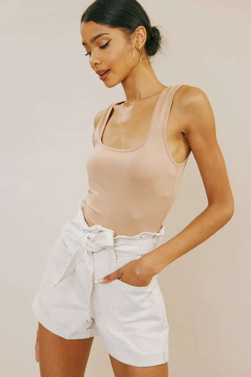 Laquell Ultra High Rise Belted Paperbag Shorts