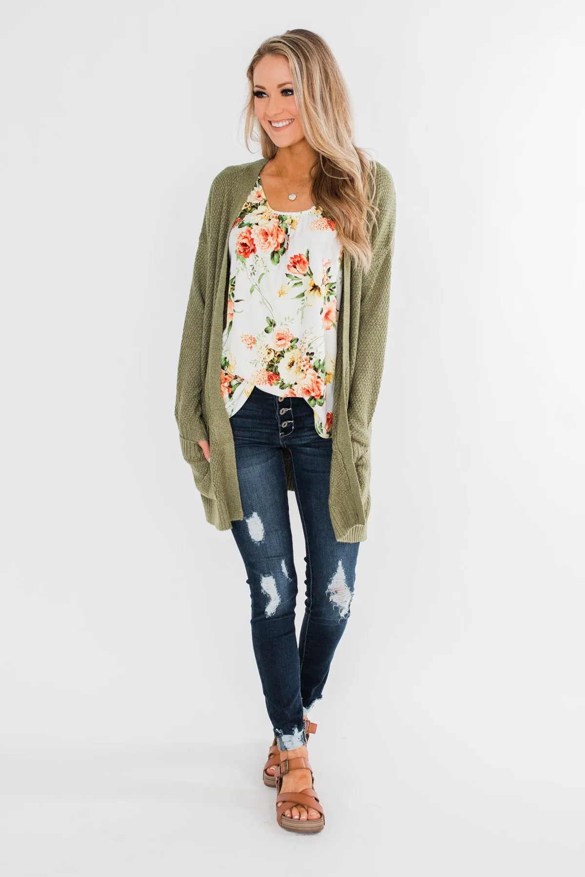 Lead Me To You Floral Tank Top- Ivory
