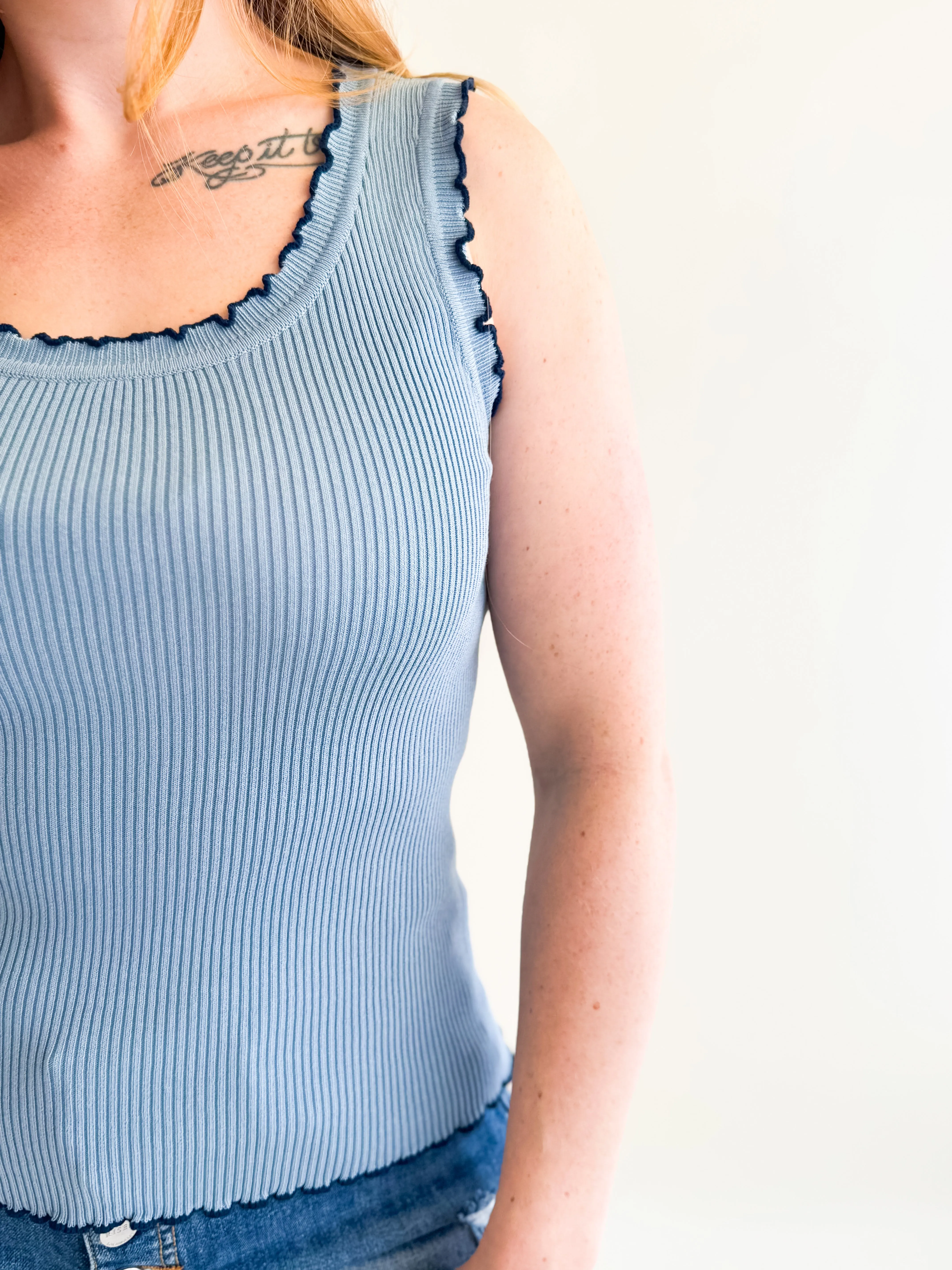 Lettuce Hem Knit Tank