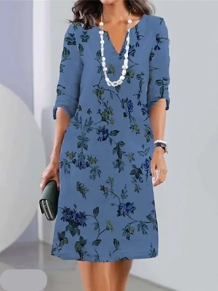 Lizzy Floral Print Double Tunic Dress