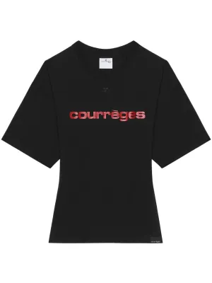 Logo cotton belted t-shirt