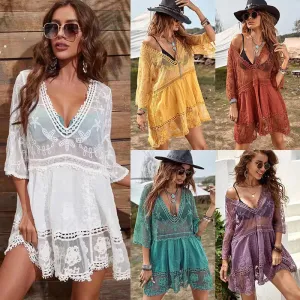 Loose Beach Dress Tunic, Beach Cover up, Pool Party Dress, Boho Fashion