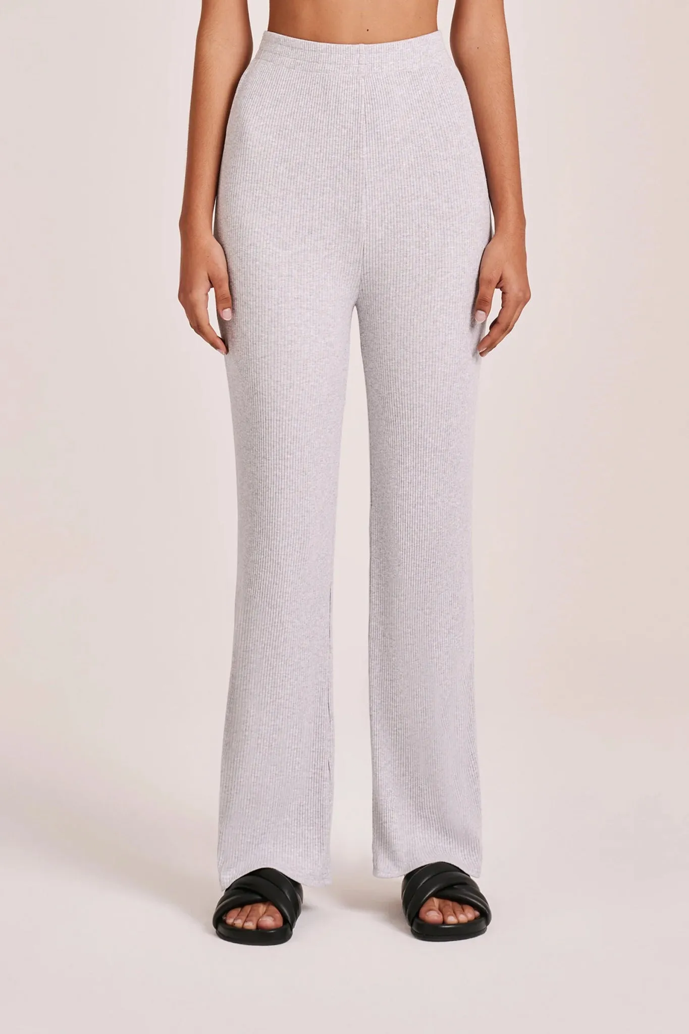 Lounge Rib Pants Grey Marle